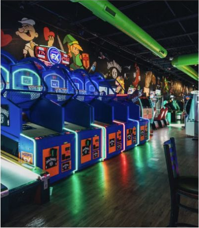 Game arcades in Sydney with neon indoor arcade games and group activities
