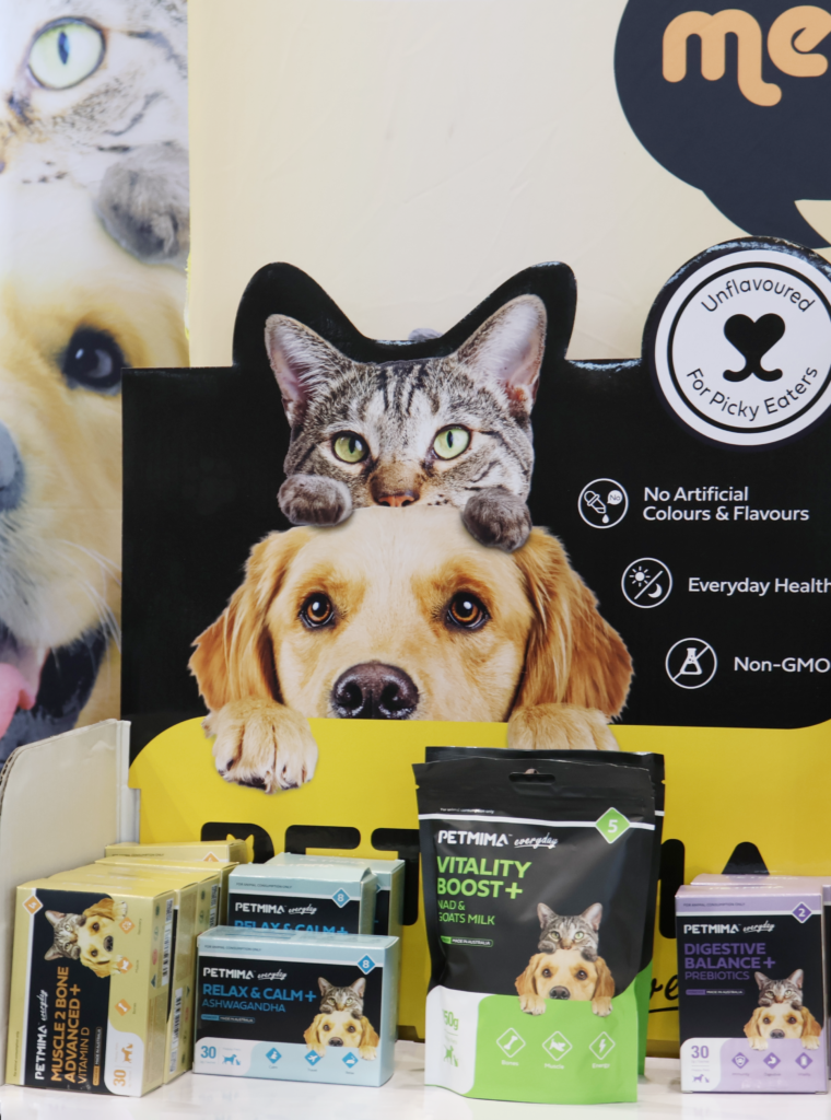 Petmima powdered supplements for dogs and cats at the Sydney festival