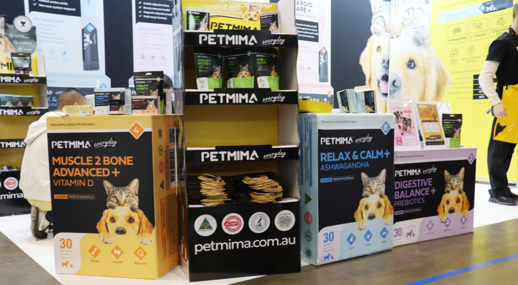 Petmima supplement display at Dog Lovers Festival Sydney 2026