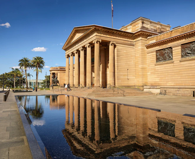 The columned exterior of the Art Gallery of New South Wales South Building
